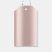 Silver Glitzer Tropfen Rose Gold Monogram Cupcake Geschenkanhänger (Rückseite)