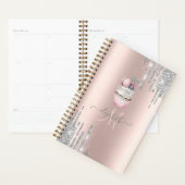 Silver Glitzer Tropfen Rose Gold Monogram Cupcake Planer (Anzeige)