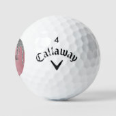 Silver Glitzer Tropfen Rose Gold Rosa Monogramm Na Golfball (Logo)