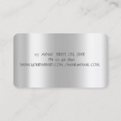 Silver Glitzer Tropfen Silver Cupcake Bäckerei Visitenkarte (Rückseite)