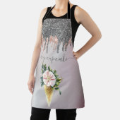 Silver Glitzer Tropfen Süßigkeiten Eiscreme Blumen Schürze (InSitu)