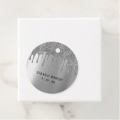 Silver Glitzer Tropfen Wedding Geschenkanhänger (Beispiel)