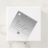 Silver Glitzer Tropfens Baby Showroom Vielen Dank Geschenkanhänger (Beispiel)