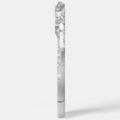 Silver Glitzer Tropfens Glam Signature Case-Mate iPhone Hülle (Rückseite / Links)