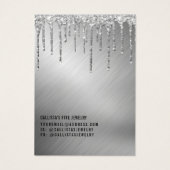 Silver Glitzer Tropfens Logo-Werbekarte (Rückseite)