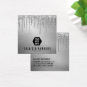 Silver Glitzer Tropfens Logo-Werbekarte (Schreibtisch)
