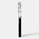 Silver Glitzer Tropfens Schwarze Glam Signatur Case-Mate iPhone Hülle (Rückseite / Links)