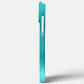 Silver Glitzer Turquoise Blue Girly Signature Case-Mate iPhone Hülle (Rückseite / Links)