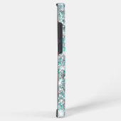 Silver Glitzer Turquoise Blue Girly Signature Samsung Galaxy Hülle (Rechte Seite)