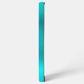 Silver Glitzer Turquoise Blue Girly Signature Samsung Galaxy Hülle (Linke Seite)