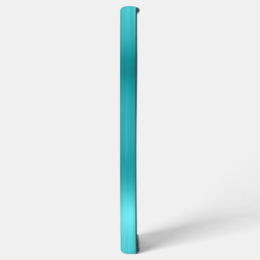 Silver Glitzer Turquoise Blue Girly Signature Samsung Galaxy Hülle (Linke Seite)