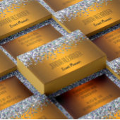 Silver Glitzer und Gold Visitenkarte