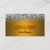 Silver Glitzer und Gold Visitenkarte (Vorderseite)