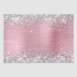Silver Glitzer und Light Pink Ombre Foil Seidenpapier