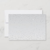 Silver Glitzer und Shine Wedding RSVP Karte (Rückseite)