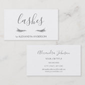 Silver Glitzer und Sparkle Eyelash Extension Visitenkarte (Vorne/Hinten)