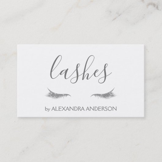 Silver Glitzer und Sparkle Eyelash Extension Visitenkarte (Vorderseite)