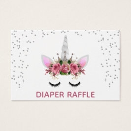 Silver Glitzer Unicoress Princess Diaper Raffle