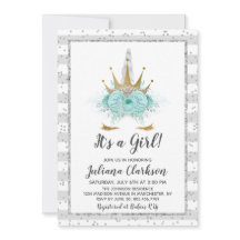 Silver Glitzer Unicorn Princess Baby Dusche