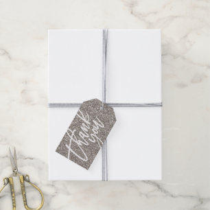 Silver Glitzer Vielen Dank, dass Sie das Tag Geschenkanhänger