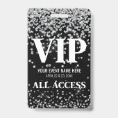 Silver Glitzer VIP-Ereignis Ausweis (Rückseite)