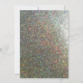 Silver Glitzer Wedding Einladung (Rückseite)