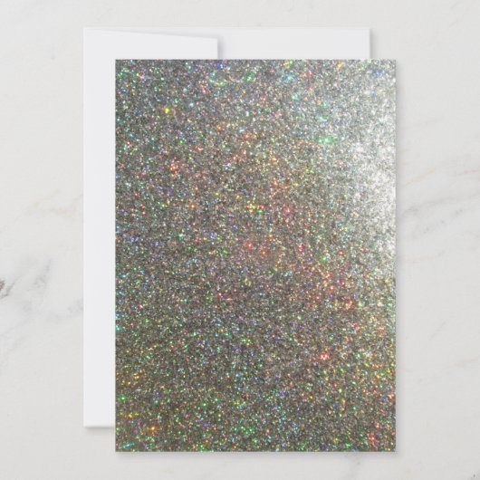 Silver Glitzer Wedding Einladung (Rückseite)