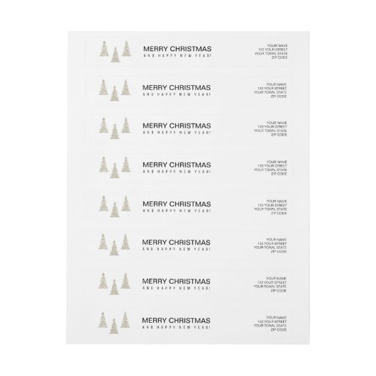 Silver Glitzer Weihnachten (Bogen)