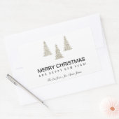 Silver Glitzer Weihnachten Rechteckiger Aufkleber (Umschlag)