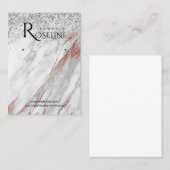 Silver Glitzer - weiße Logovorführung Visitenkarte (Vorne/Hinten)