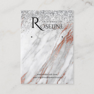 Silver Glitzer - weiße Logovorführung Visitenkarte