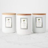 Silver Glitzer White Product Labels Ladybug Leaf Lebensmitteletikett (Flaschen)