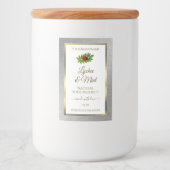 Silver Glitzer White Product Labels Ladybug Leaf Lebensmitteletikett (Vorderseite)