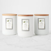 Silver Glitzer White Product Labels Ladybug Logo Lebensmitteletikett (Flaschen)