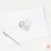 Silver Glitzer Wirbel lila Juwel Hochzeitskassette Herz-Aufkleber (Umschlag)