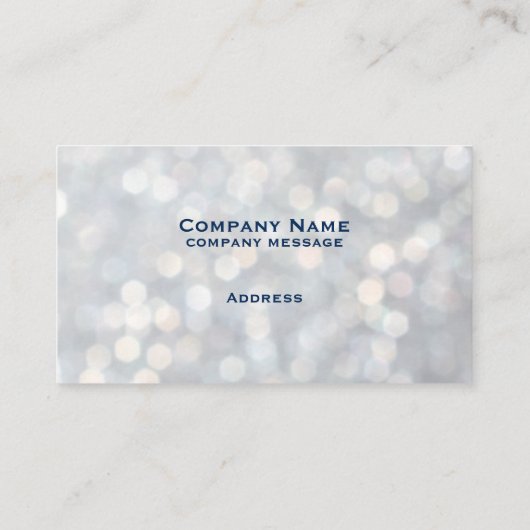 Silver Glitzern Business Card Visitenkarte (Rückseite)