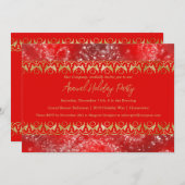 Silver Glitzern Holiday Party Einladung (Vorne/Hinten)