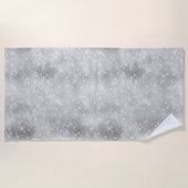 Silver Glitzy Chic Glam Sparkle Strandtuch (Vorderseite)