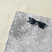 Silver Glitzy Chic Glam Sparkle Strandtuch (Beispiel)