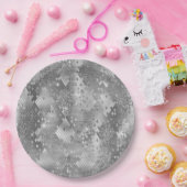 Silver Glitzy Glitzer Snake Skin Pappteller (Party)