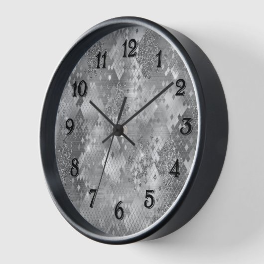 Silver Glitzy Glitzer Snake Skin Uhr (Winkel)