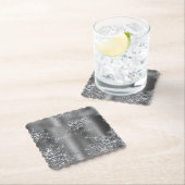 Silver Glitzy Glitzer Untersetzer (Vor Ort)