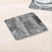 Silver Glitzy Glitzer Untersetzer (angewinkelt)