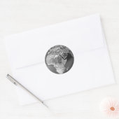 Silver Globe - Afrika, 3d Render Runder Aufkleber (Umschlag)