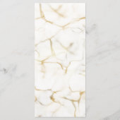 Silver & Gold Abstract Watercolor Wedding Menu Menükarte (Rückseite)