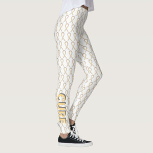 Silver & Gold Awareness Ribbon Angel Leggings