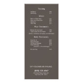 Silver Gold Blätter Menü "Schönheitssalon" (Hinten)