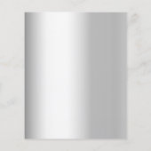 Silver Gold Blumenzauber Einladung zur Hochzeit (Rückseite)