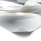 Silver & Gold Buddha Lotus Poster (Ecke)