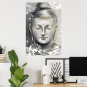 Silver & Gold Buddha Lotus Poster (Heimbüro)
